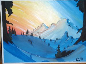 mt baker lodging cabins in glacier springs - painting